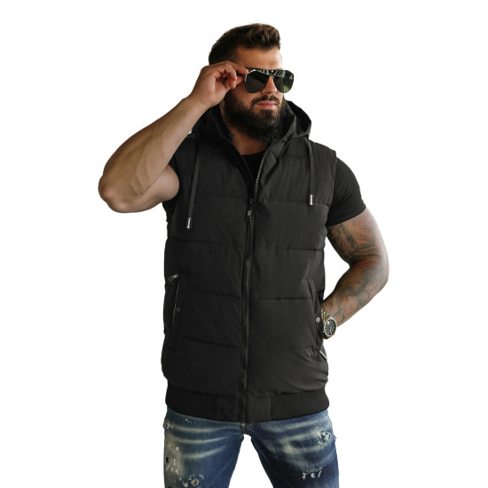 Vīriešu melna veste Corles JS/32M1780/392 - Vīriešiem Vīriešu melna veste Corles Vestes