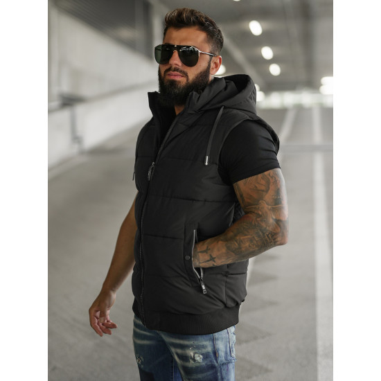 Vīriešu melna veste Corles JS/32M1780/392 - Vīriešiem Vīriešu melna veste Corles Vestes