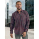 Vīriešu tumši zils rūtains krekliņš Marino Krekli