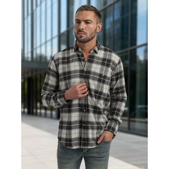 Vīriešu pelēks rūtains krekls Marino Krekli