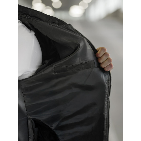 Melna vīriešu jaka ar kapuci Lator JS/8M986/392