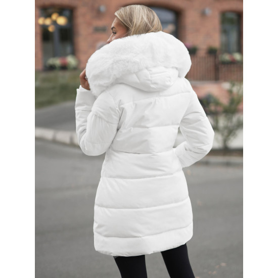 Sieviešu balts mētelis Stel JS/16M9099/281Z