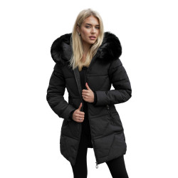 Sieviešu melns mētelis Stel