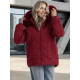 Sieviešu bordo krāsas ziemas jaka ar kapuci Levi Sieviešu jakas