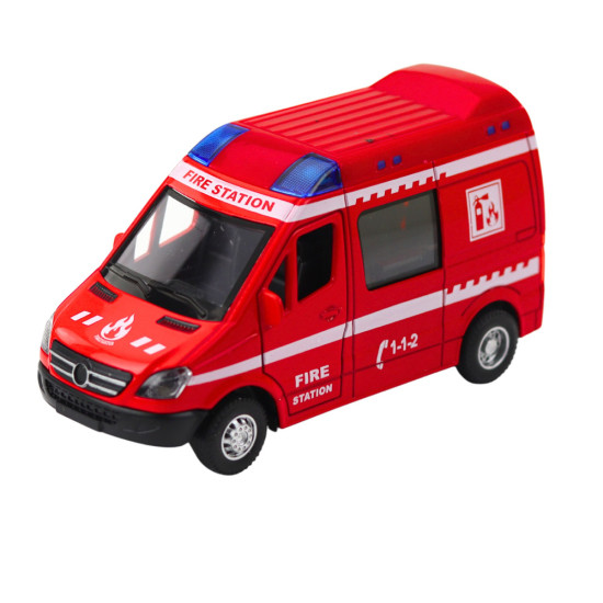 Ugunsdzēsēju mašīna ar gaismas un draudu efektu 23179 - Rotaļlietu automašīnas Ugunsdzēsēju mašīna ar gaismas un draudu efektu Uzņēmuma automašīnas