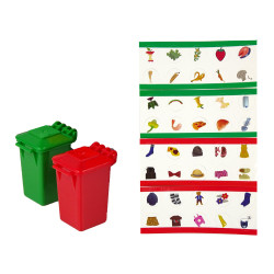 Oranžā atkritumu mašīna ar skaņas un gaismas efektiem