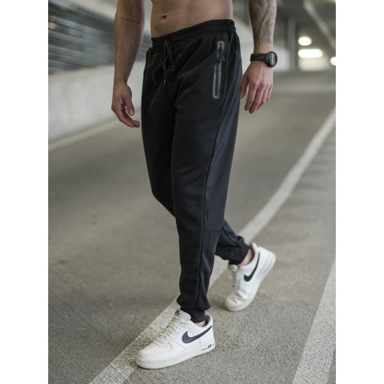 Vīriešu melnas bikses Run Gadījuma bikses