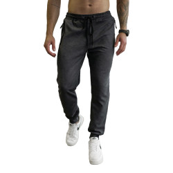 Vīriešu tumši pelēkas bikses Run