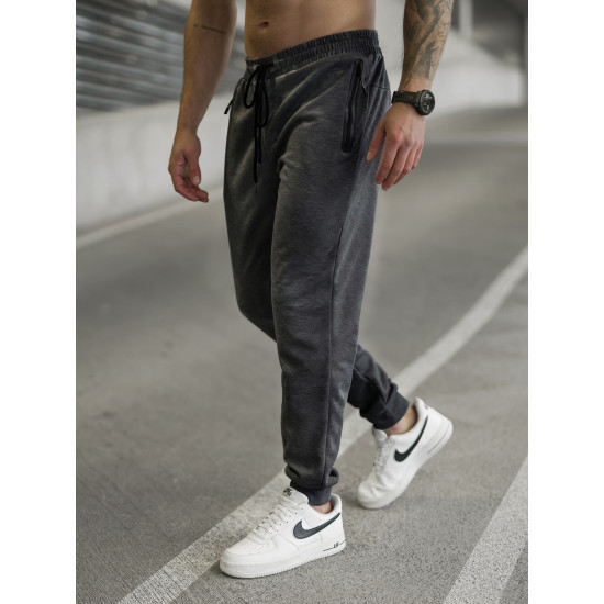 Vīriešu tumši pelēkas bikses Run Gadījuma bikses