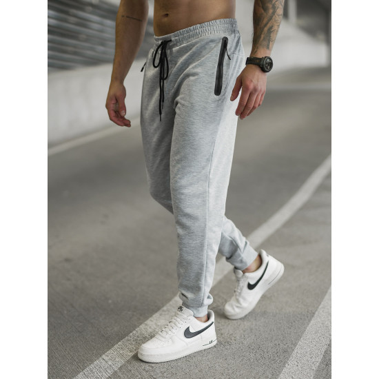 Vīriešu gaiši pelēkas bikses Run Gadījuma bikses