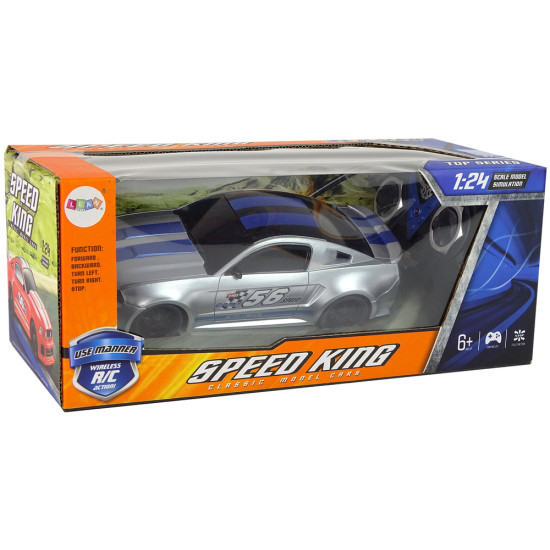Tālvadības pults vadāma R/C sporta automašīna 1:24 Speed King Radio vadāmās rotaļlietas