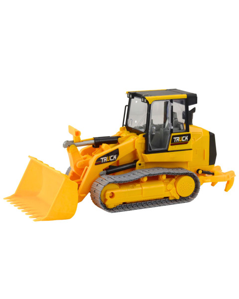 Dzeltens kāpurķēžu buldozers