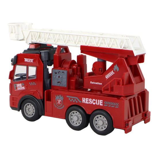 Ugunsdzēsēju departaments ar kāpnēm Tālvadības pults modelis Radio vadāmās rotaļlietas