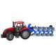 Sarkans traktors ar arklu 24808 - Rotaļlietu automašīnas Sarkans traktors ar arklu Būvniecība un lauksaimniecība