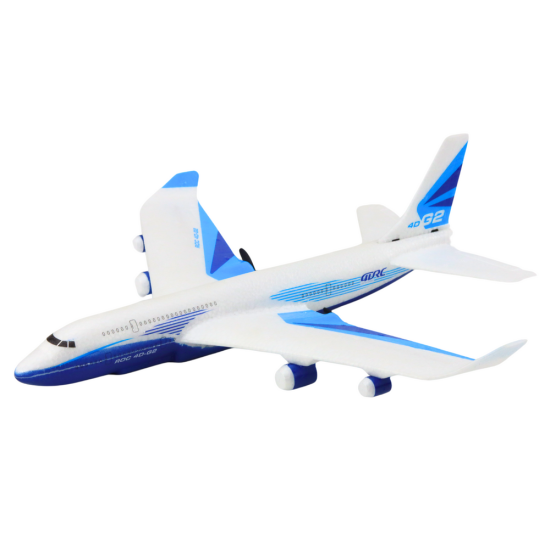 Remote Controlled Airplane R/C 4D-G2 Lights White Radio vadāmās rotaļlietas