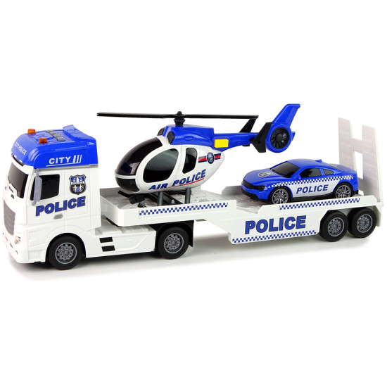 Policijas komplekts: kravas automašīna, vieglā automašīna un helikopters 12959 - Rotaļlietu automašīnas Policijas komplekts: kravas automašīna, vieglā automašīna un helikopters Auto komplekti