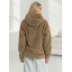 Sieviešu brūns džemperis ar kapuci Nara Džemperi ar kapuci