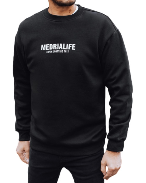 Vīriešu melns džemperis Medrialife