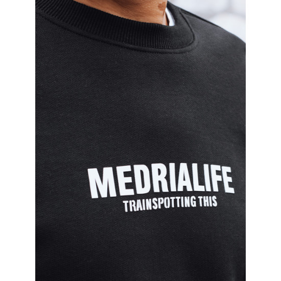 Vīriešu melns džemperis Medrialife Džemperi bez kapuciņiem