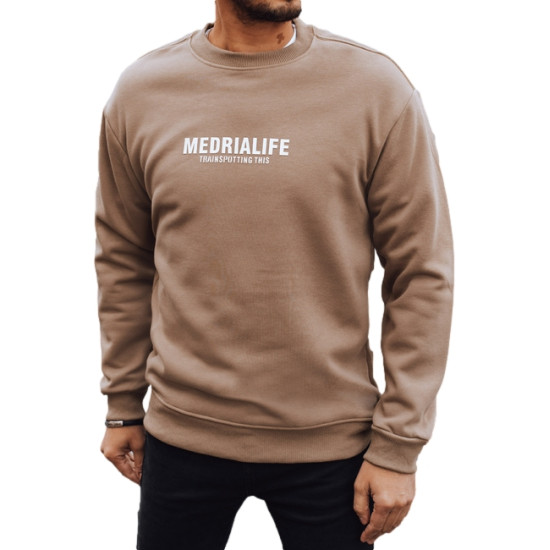 Vīriešu brūnais džemperis Medrialife Džemperi bez kapuciņiem