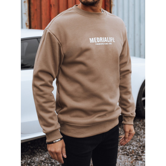 Vīriešu brūnais džemperis Medrialife Džemperi bez kapuciņiem