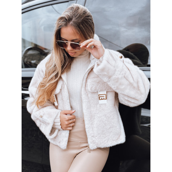 Sieviešu balts īss kažociņš Ariel Sieviešu jakas