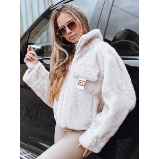 Sieviešu balts īss kažociņš Ariel Sieviešu jakas