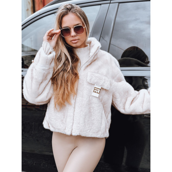 Sieviešu balts īss kažociņš Ariel Sieviešu jakas