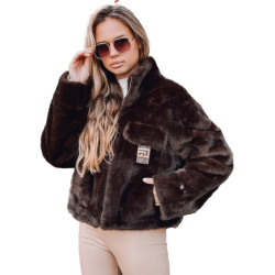 Sieviešu tumši brūns īss kažociņš Ariel Sieviešu tumši brūns īss kažociņš Ariel