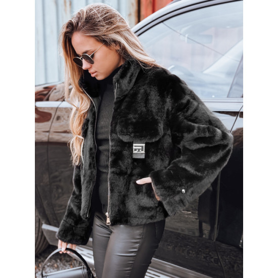 Sieviešu melns īss kažociņš Ariel Sieviešu jakas