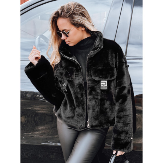 Sieviešu melns īss kažociņš Ariel Sieviešu jakas