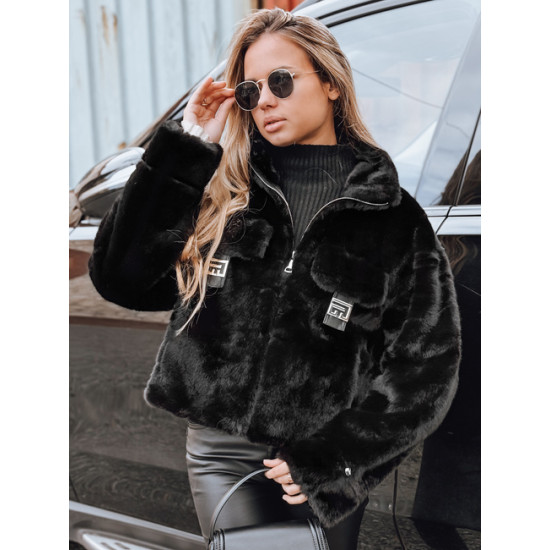 Sieviešu melns īss kažociņš Ariel Sieviešu jakas