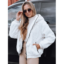 Sieviešu balta kažokādas jaka ar kapuci Jules Sieviešu balta kažokādas jaka ar kapuci Jules