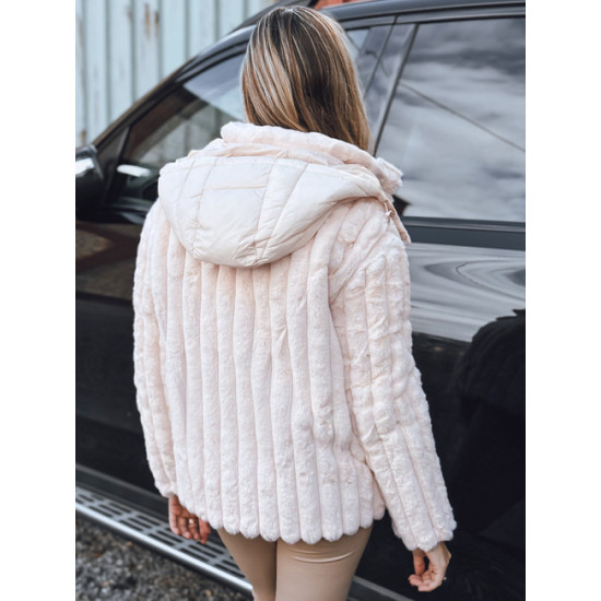 Sieviešu brūna kažokādas jaka ar kapuci Marly Sieviešu jakas