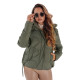 Sieviešu haki krāsas ziemas jaka Silma Sieviešu jakas