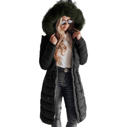 Sieviešu melna ziemas jaka Trend Sieviešu melna ziemas jaka Trend