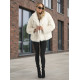 Sieviešu balta kažokādas jaka Moda Sieviešu jakas