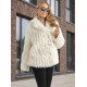 Sieviešu balta kažokādas jaka Moda Sieviešu jakas