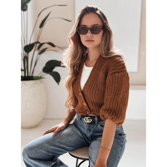 Sieviešu brūns adījums Lorel Sieviešu džemperi