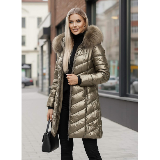 Sieviešu ziemas jaka Marisa zelta krāsā JS/16M9100/403Z