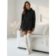 Sieviešu melna kleita ar kapuci Megan JS/YS10003/3