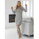Sieviešu gaiši pelēka kleita ar kapuci Margaret JS/YS10005/2