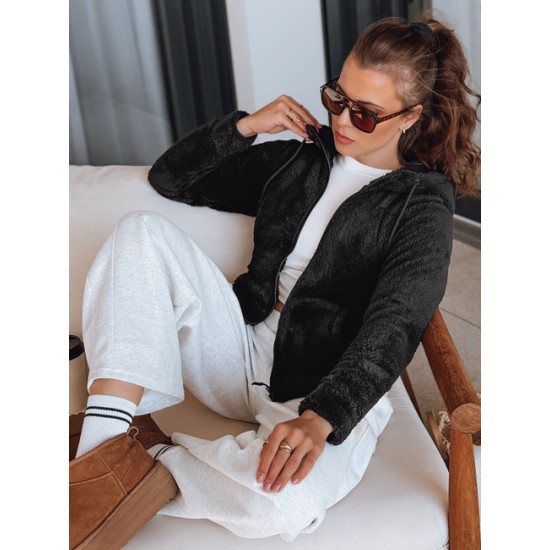 Sieviešu balts džemperis ar kapuci Alan