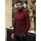 Vīriešu bordo krāsas džemperis ar augstu apkakli Lenox Džemperi