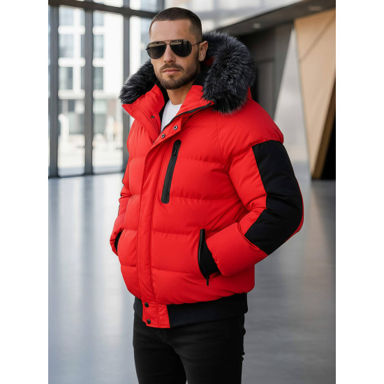 Vīriešu sarkana ziemas jaka Vitor O/M798Z