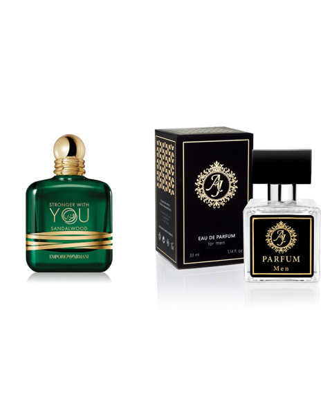 AJ Deluxe smaržas Nr. 343, iedvesmotas no Armani - Stronger With You Sandalwood Edp, 33 ml