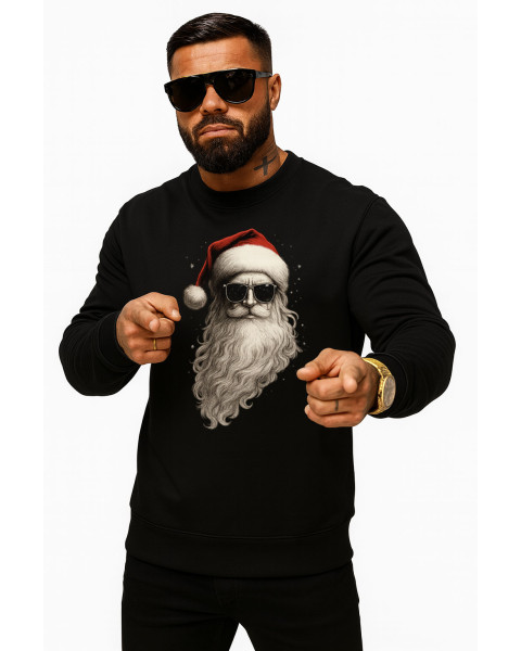 Melns džemperis bez kapuces „Santa“