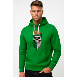 Vīriešu zaļš džemperis Zaļš un balts