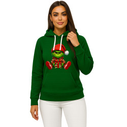 Tumši zaļš džemperis ar kapuci Girnchas