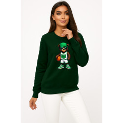 Sieviešu zaļais džemperis „Coon“ bez džempera